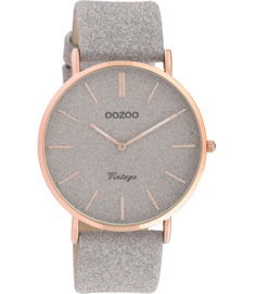 OOZOO Vintage all glitter grijs/rosé 40 mm