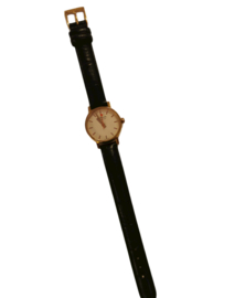 Mondaine horloge rosé/zwart 26 mm