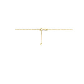 9k collier druppel 42 - 45 cm