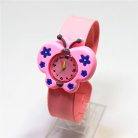 klap horloge met vlinder