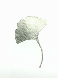 Ginkgo broches echt  zilver groot