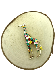 Broche giraffe multicolor