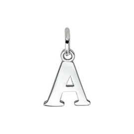 Zilveren letter hanger A