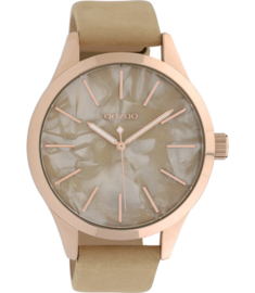 OOZOO Timepieces zand/rosé 45 mm C10070