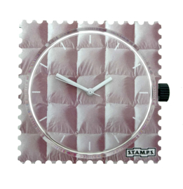 STAMPS-horloge wit kussen