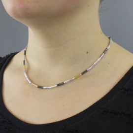 Collier zilver + GF 42cm