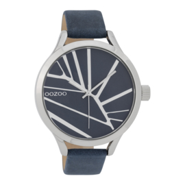 OOZOO Timepieces blauw horloge 43 mm