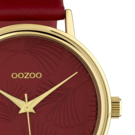 OOZOO Timepieces rood/goud 42 mm