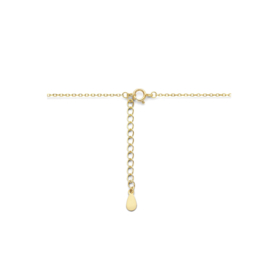 Vergulde  collier parel 41 + 4 cm