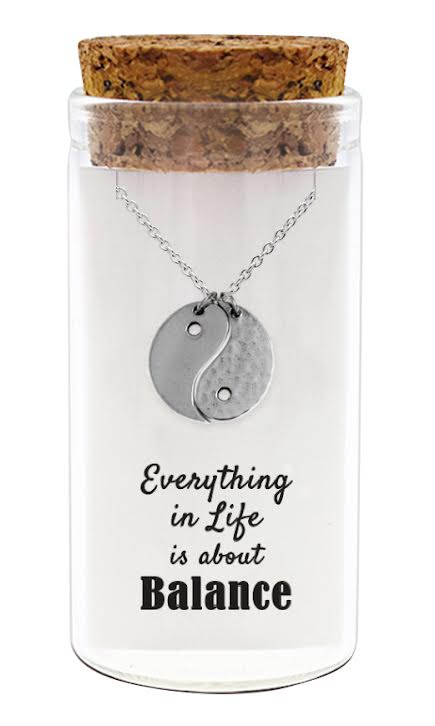 zilveren ketting met ying yang