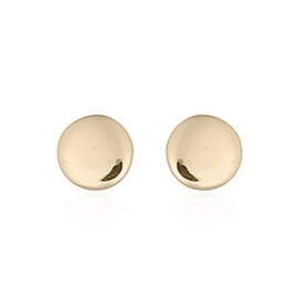 zilver vergulde oorknopjes: mini plat rondje