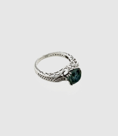 Handgemaakte zilveren mossanite ring