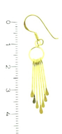 vergulde oorhangers met druppels