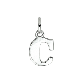 Zilveren letter hanger C