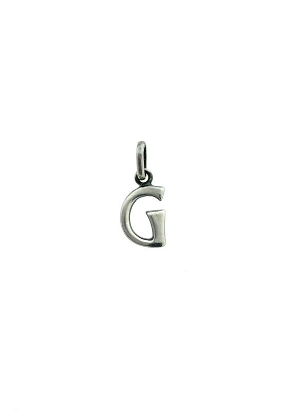 Zilveren letter bedel G