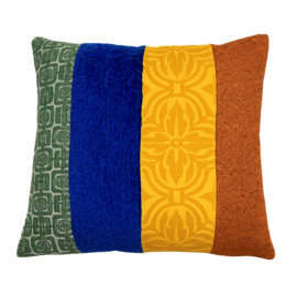 Patchwork sierkussen 45 x 45 cm met meerdere kleuren