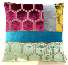 Sieraad kussen patchwork 