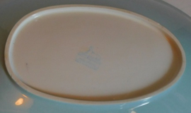 Petrus Regout pastel ovale schaal.