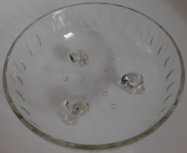 Antiek glazen fruittest met onderschaal
