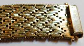 Brede massieve gouden doublé, vergulde vintage armband