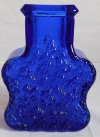 Scandinavisch glazen retro kobalt blauwe vaas