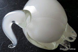 Murano glass Sculpture white Cat
