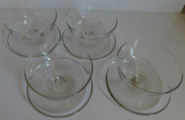 Helder glazen dessert coupes