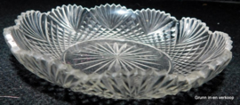 Kristallen waaierslijpsel schaaltjes, diameter: 12.5 cm