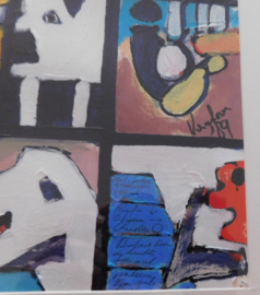 Abstracte kunst met geometrische vormen