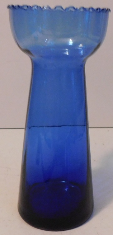 Kobalt blauw glazen Hyacinth vaas
