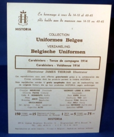 Belgische uniformen - Veldtenue 1914