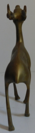 Mid Century, Messing sculptuur van een Hert