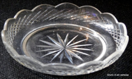 Kristallen waaierslijpsel schaaltjes, diameter: 13.2 cm