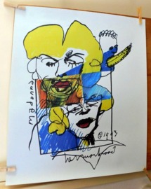 Herman Brood, litho: Madonna