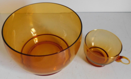 Bowl kom + bowl kopje met gekrulde oor