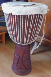 Afrikaanse trommel, Djembe, Hoogte 65 cm / Dia. 32 cm