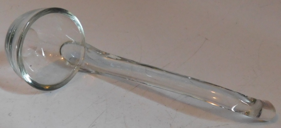 Blankglazen bowllepel / punchlepel L= 15 cm