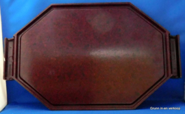 Rood Bruin Art Deco dienblad