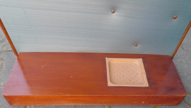 Vintage / Retro Kapstok met spiegel, z.g.n een garderobewand