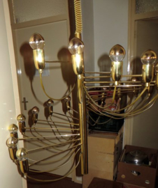 Gino Sarfatti Spiral Brass Chandelier style lamp.