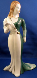 Vintage Art Deco Porseleinen Figuur - Dame met boek