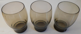 Drie Antraciet glazen