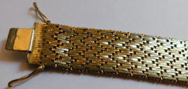 Brede massieve gouden doublé, vergulde vintage armband