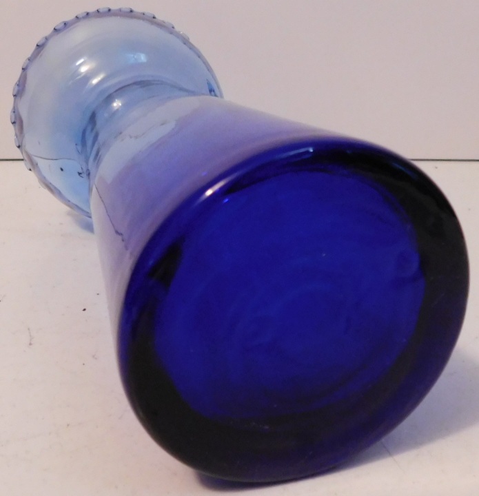 Kobalt blauw glazen Hyacinth vaas