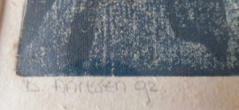 D. Aartsen - Kleuren houtsnede 'Aalscholvers' 92