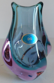 Glass vase, Hand made Czech Republic