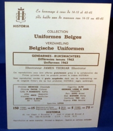Belgische uniformen - Rijkswachters - Uniformen 1963