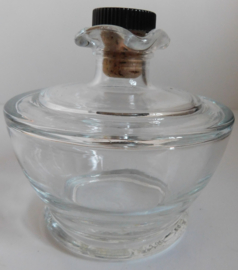Glazen Grappa / wijn flesje met dop