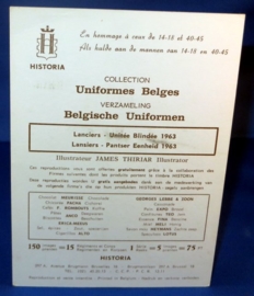 Belgische uniformen - Pantser Eenheid 1963