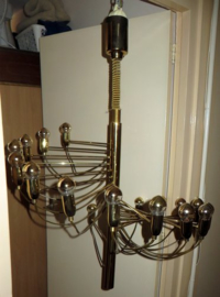 Gino Sarfatti Spiral Brass Chandelier style lamp.